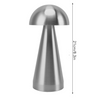Lampa de masa metalica tip ciuperca, cu 3 culori reglabile prin atingere, argintiu si auriu