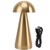 Lampa de masa metalica tip ciuperca, cu 3 culori reglabile prin atingere, argintiu si auriu