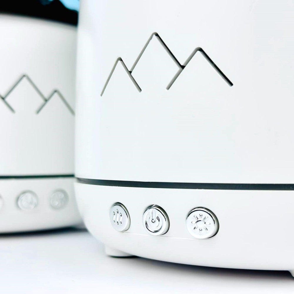 Umidificator tip vulcan cu flacără și difuzor de aromaterapie