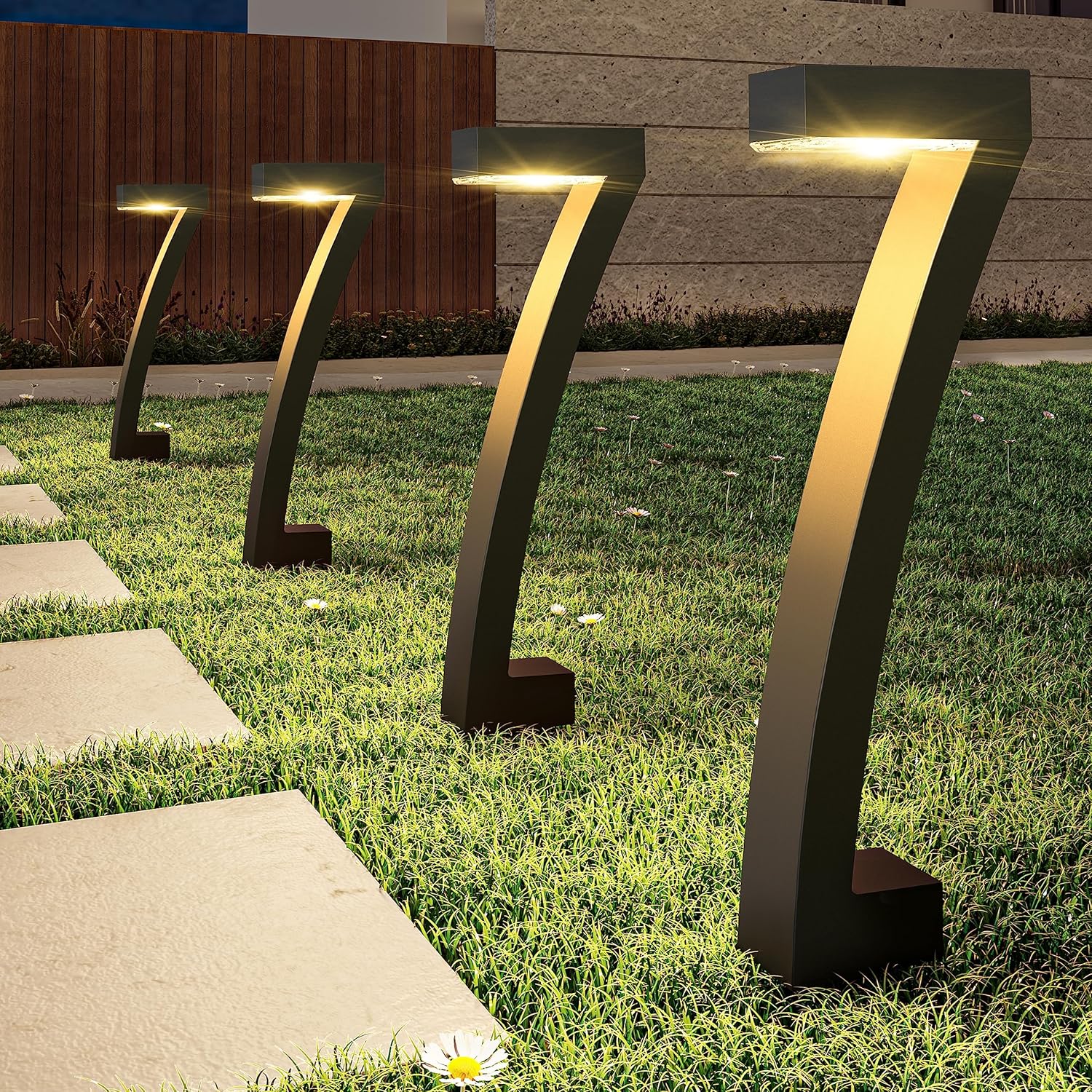 Set 6 lampi solare decorative de exterior rezistente la apă
