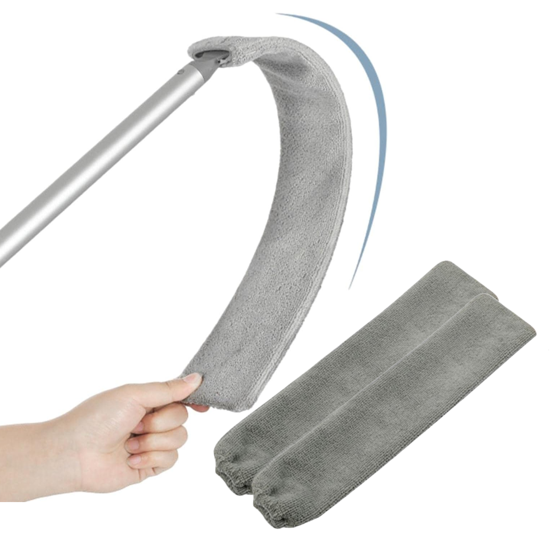 Pachet Mop subtire pentru spatii inguste, coada telescopica +2 rezerve microfibra