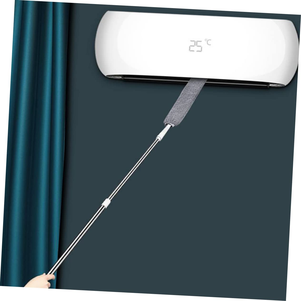 Pachet Mop subtire pentru spatii inguste, coada telescopica +2 rezerve microfibra