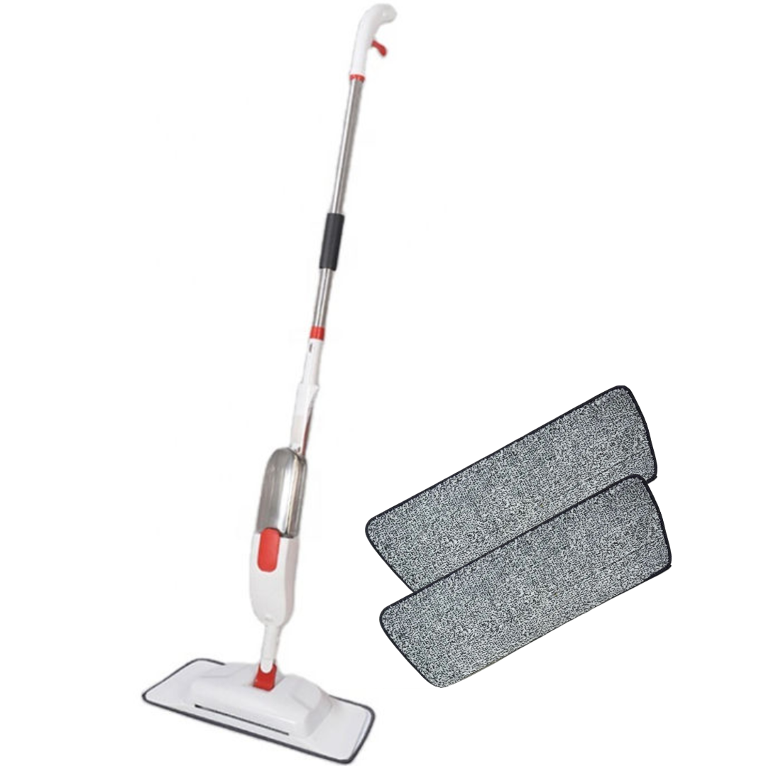 Pachet Mop 2 in 1 cu perie si pulverizare 360 de grade,  rezervor 400 ml + 2 rezerve microfibra