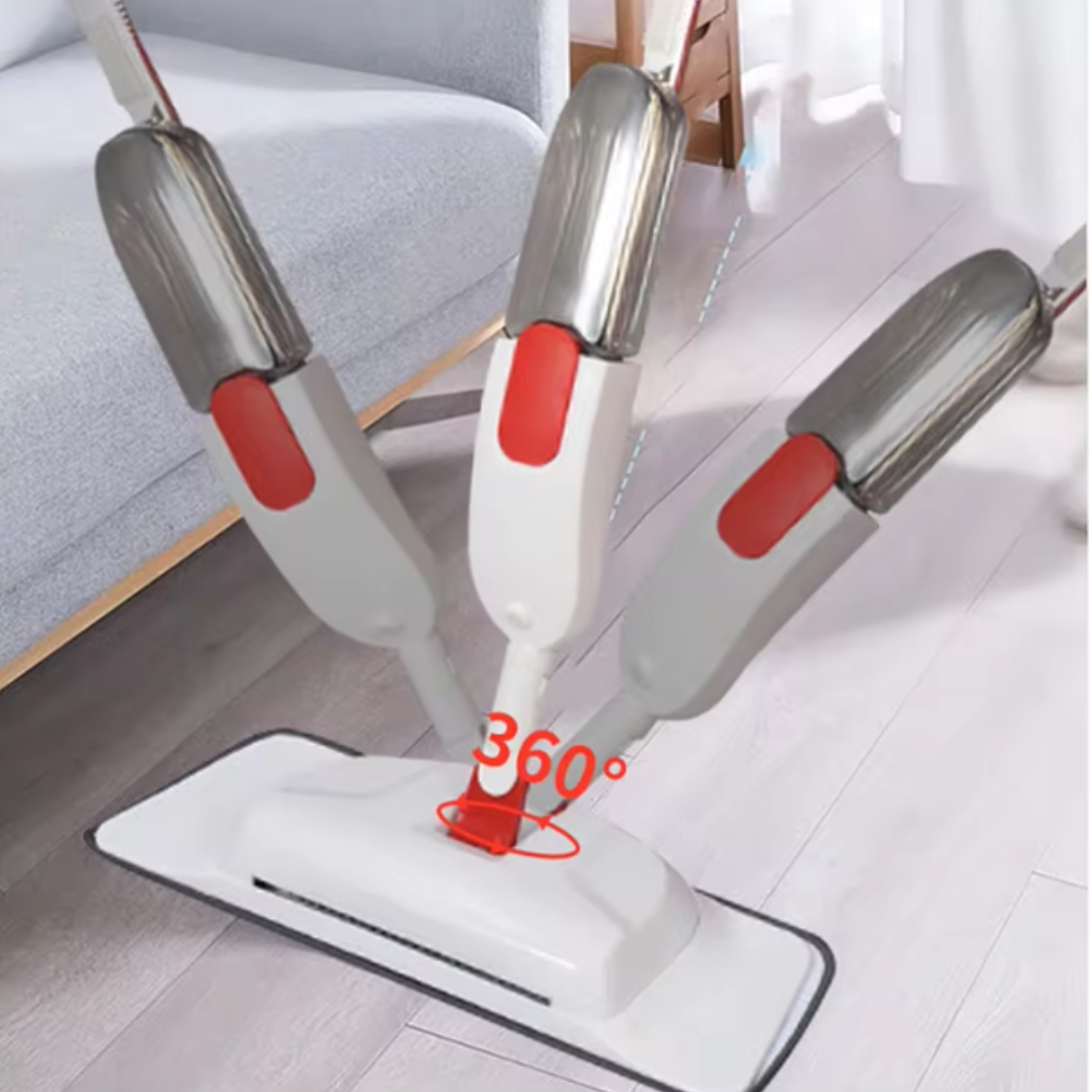Pachet Mop 2 in 1 cu perie si pulverizare 360 de grade,  rezervor 400 ml + 2 rezerve microfibra