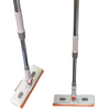 Pachet Mop cu laveta microfibra si racleta din silicon,  rotire 180 grade, maner telescopic + 2 rezerve