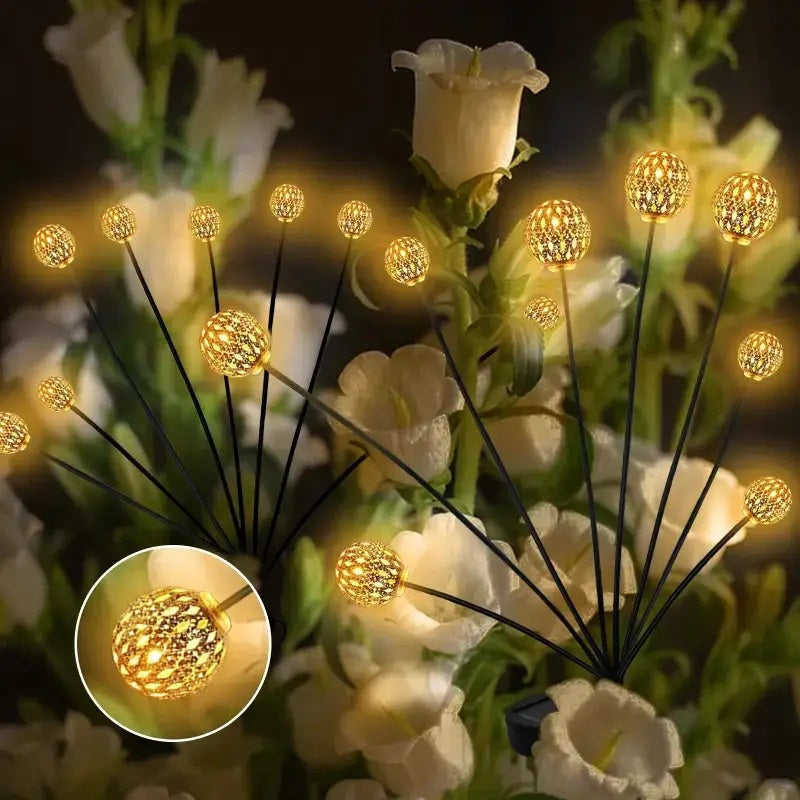 Pachet 2 Pomisori solari cu 6 bulbi LED, glob model oriental