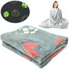 Set 2 x Patura copii luminoasa si pufoasa, efect fosforescent, gri