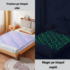 Set 2 x Patura copii pufoasa si calduroasa, cu efect fosforescent, roz