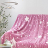 Set 2 x Patura copii pufoasa si calduroasa, cu efect fosforescent, roz