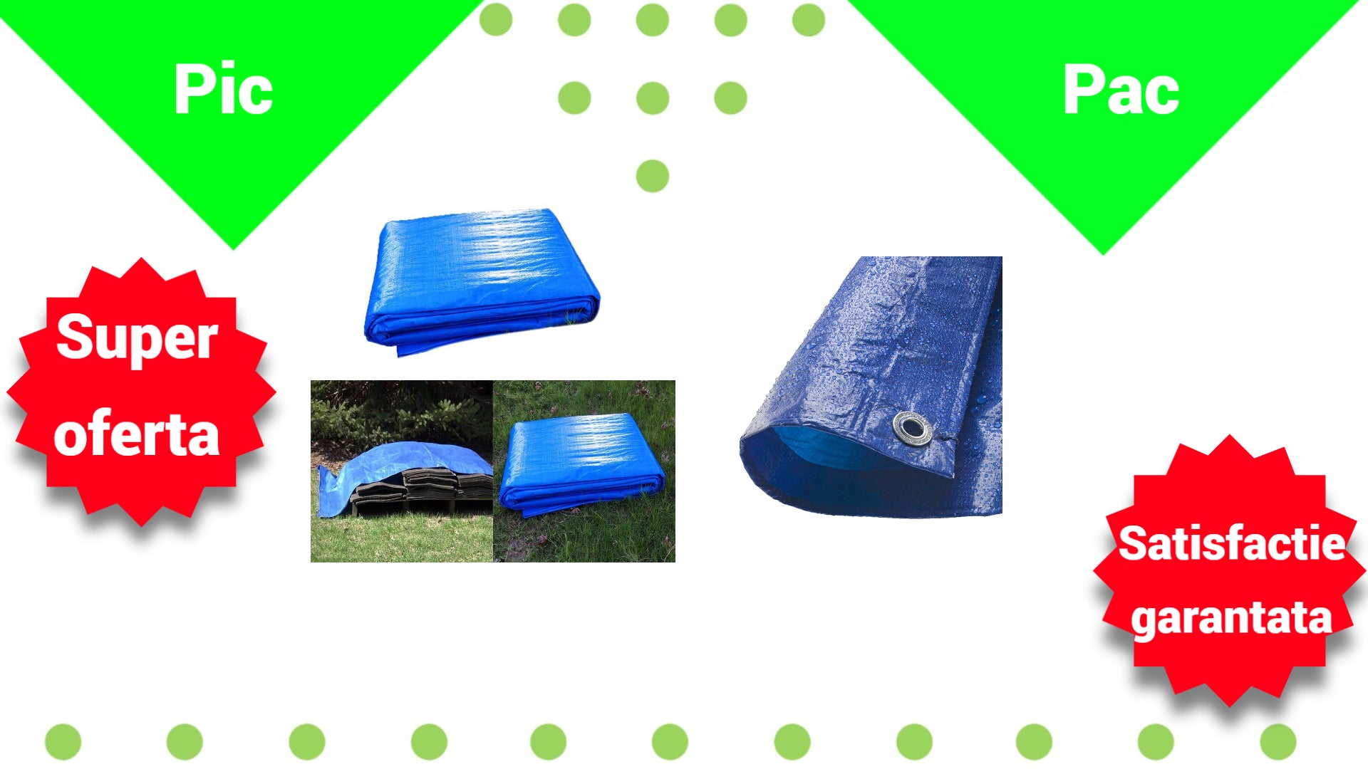 Lichidare de stoc. Prelata de protectie 2/3 m, impermeabila, rezistenta la UV si grindina