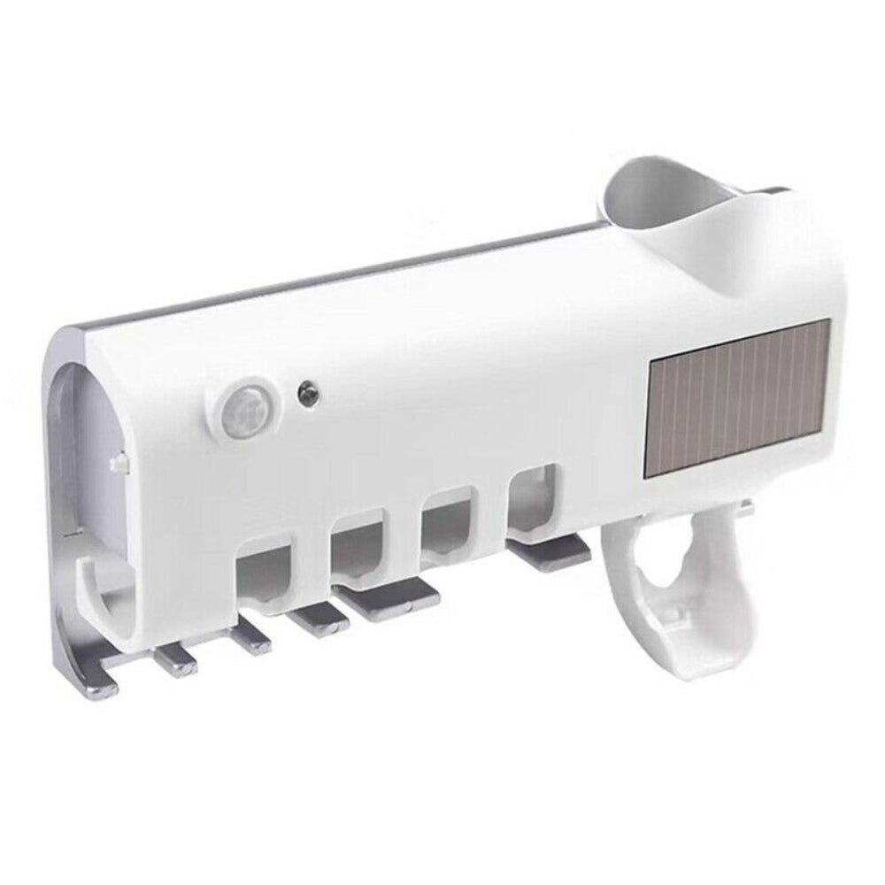 Lichidare de stoc. Dozator pentru pasta de dinti cu alimentare solara si sterilizator UV pentru periute