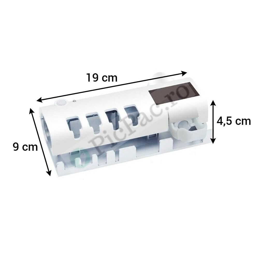 Lichidare de stoc. Dozator pentru pasta de dinti cu alimentare solara si sterilizator UV pentru periute