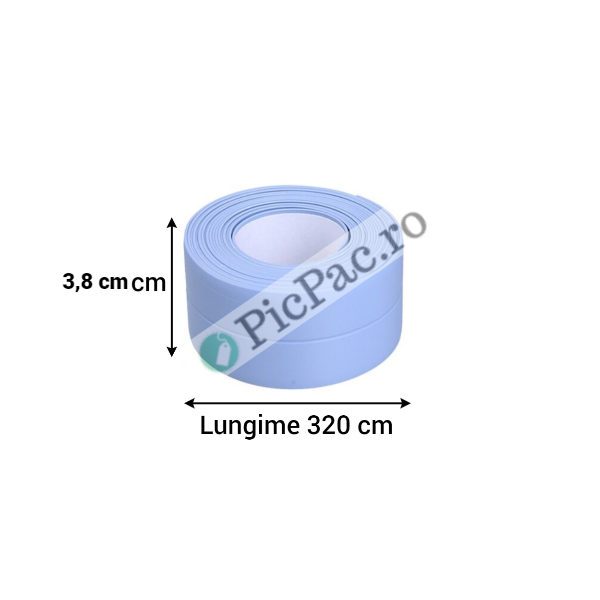 Banda adeziva de etansare 3,8 cm, alb, gri, bej, maro, verde, albastru si roz