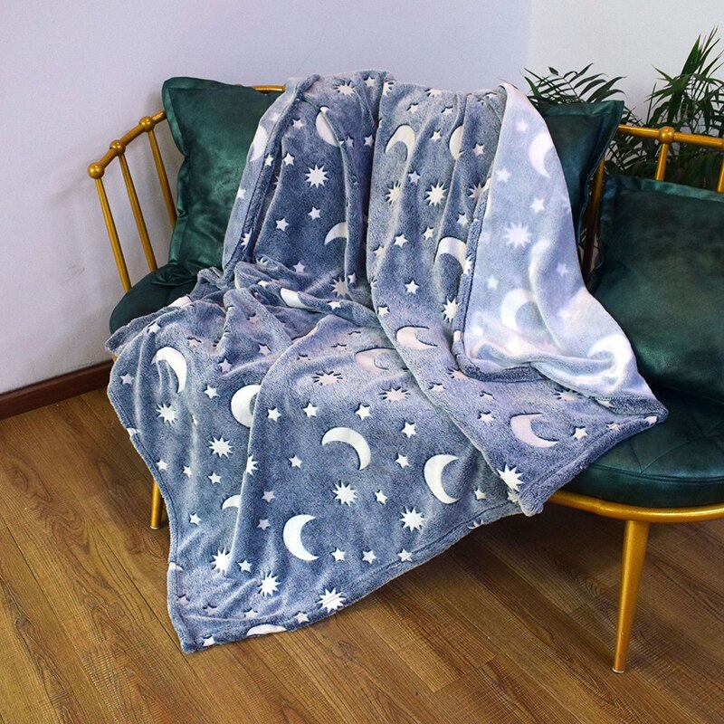 Patura copii luminoasa si pufoasa, efect fosforescent, gri