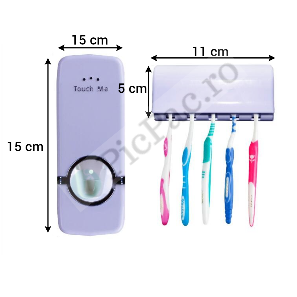 Lichidare de stoc. Dozator pasta de dinti+suport pentru 5 periute