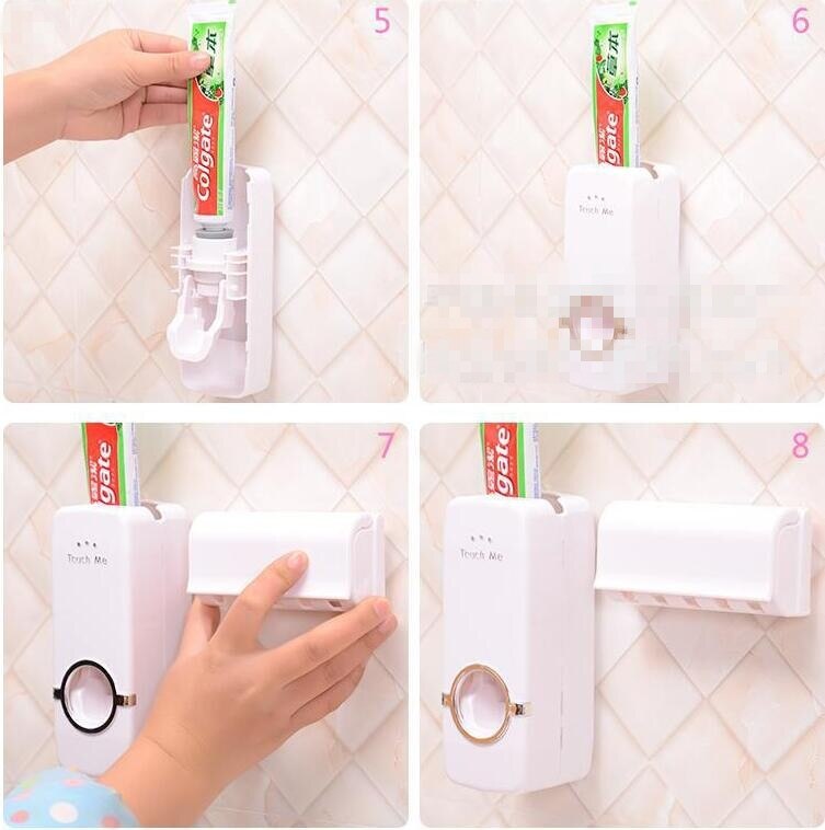 Lichidare de stoc. Dozator pasta de dinti+suport pentru 5 periute