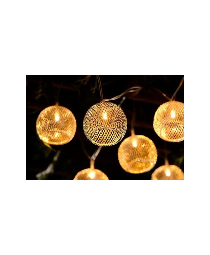 Ghirlanda luminoasa, LED, 8 becuri, incarcare solara, lumina alb cald