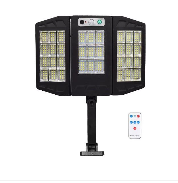 Lichidare de stoc. Lampa solara tripla cu suport de prindere pe perete