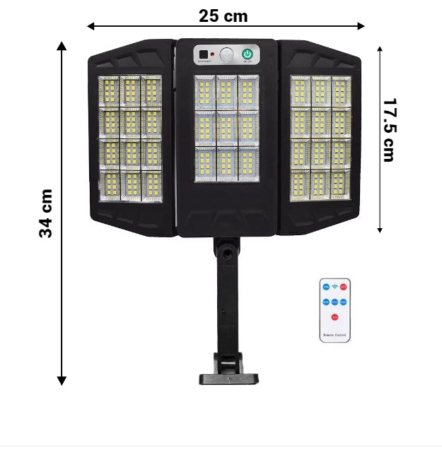 Lichidare de stoc. Lampa solara tripla cu suport de prindere pe perete