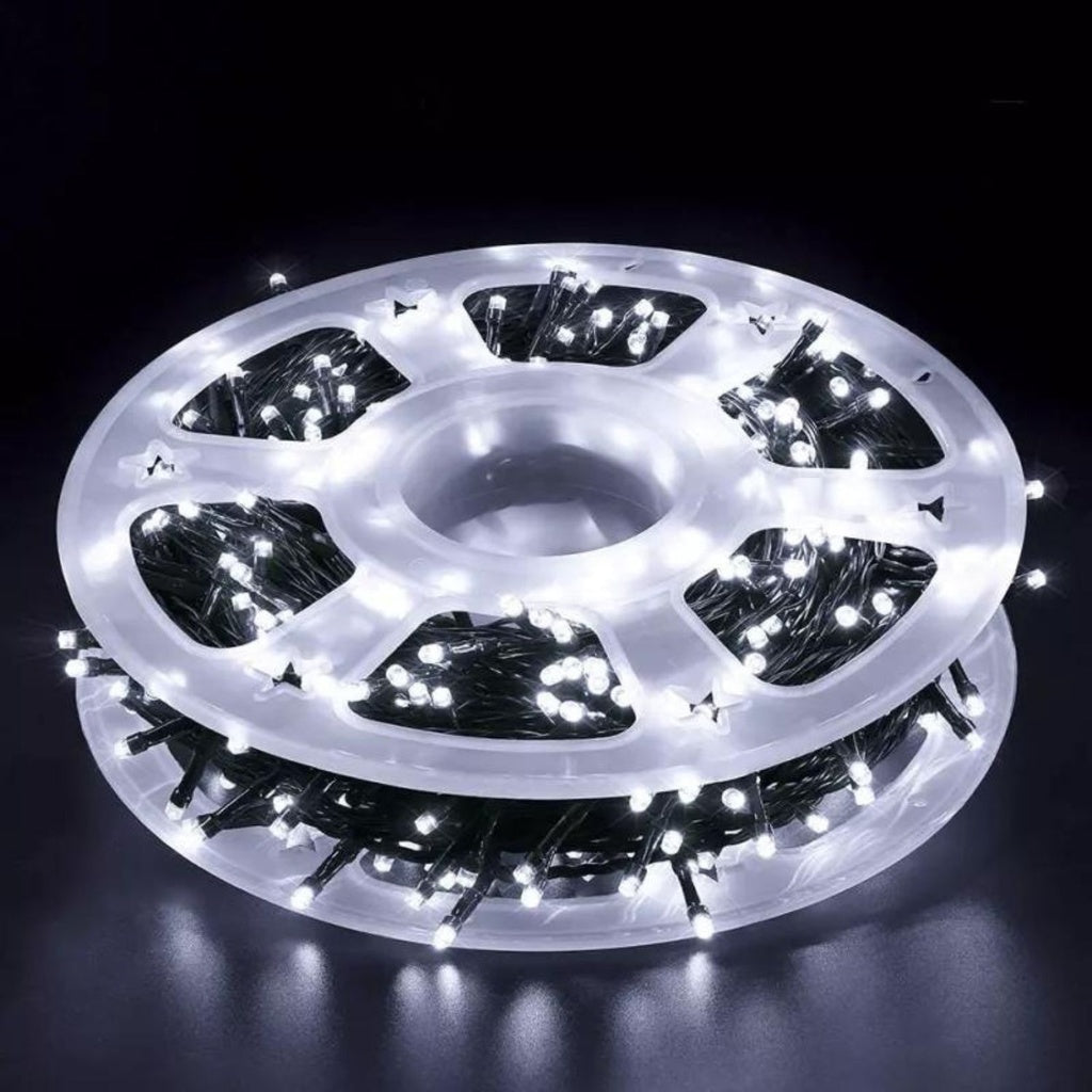 Instalatie Rola 30 m Alb Rece, 150 Led