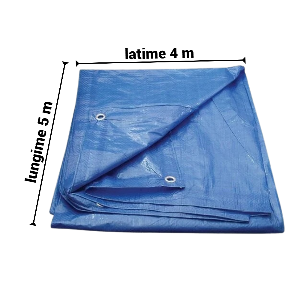 Prelata de protectie 4/5 m, impermeabila, rezistenta la UV si grindina