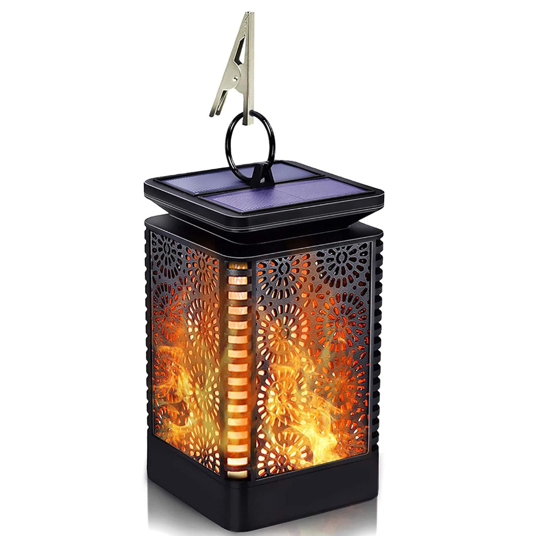Lampa solara cu efect de flacara