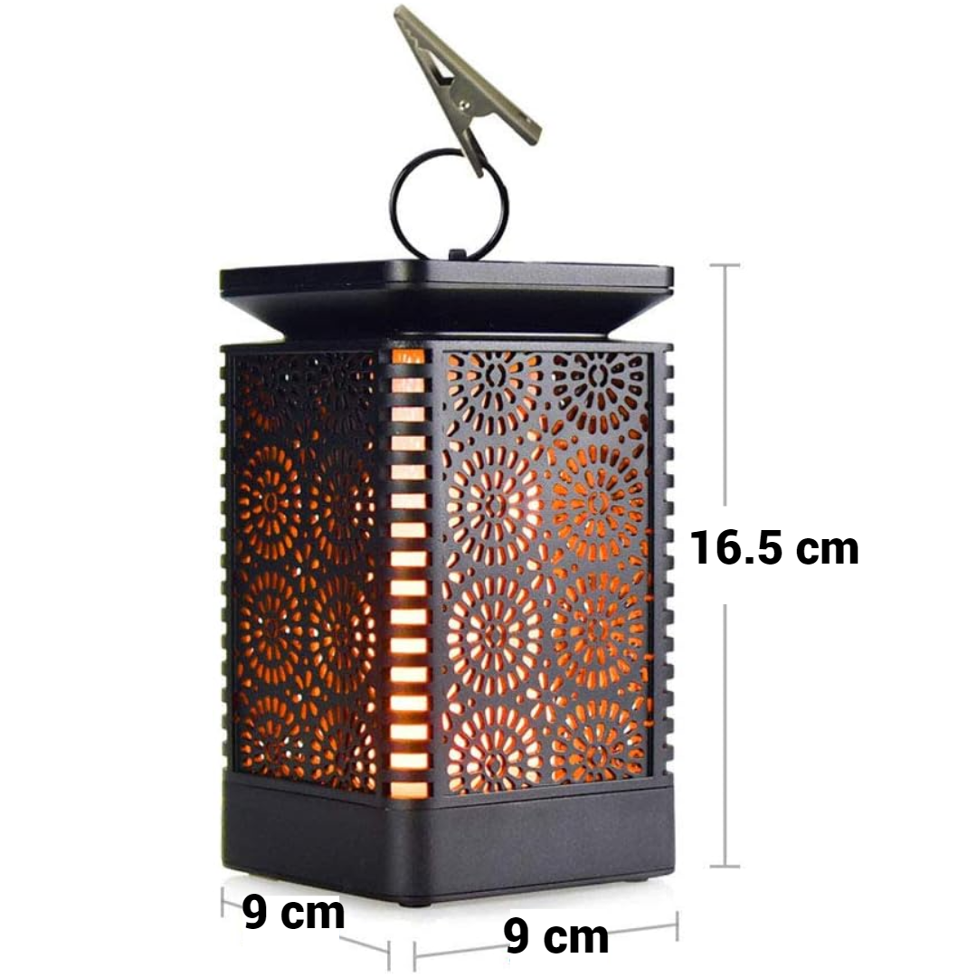 Lampa solara cu efect de flacara