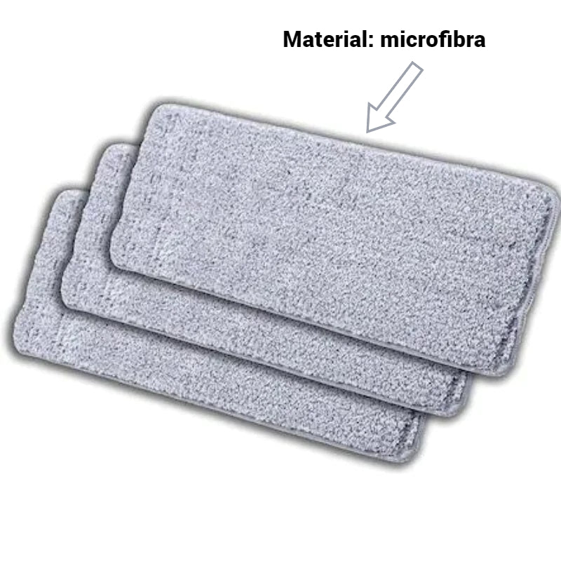 Set 3 rezerve din microfibra pentru mop plat, putere mare de absorbtie