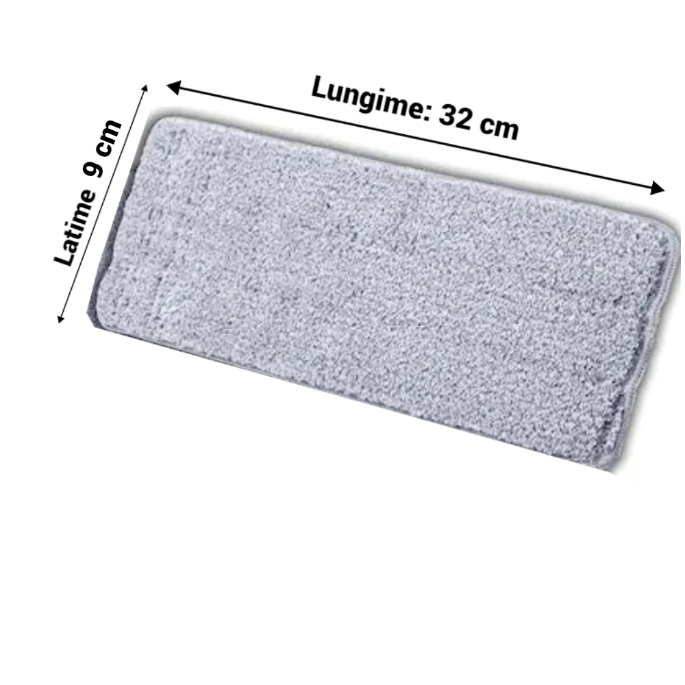 Set 3 rezerve din microfibra pentru mop plat, putere mare de absorbtie