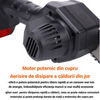 Lichidare de stoc. Mini drujba cu lant, fara fir, lama 4 inch, portabila, cu 2 acumulatori + 2 lanturi