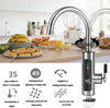 Robinet electric instant din inox, cu display si rotire 360 grade, 3000W