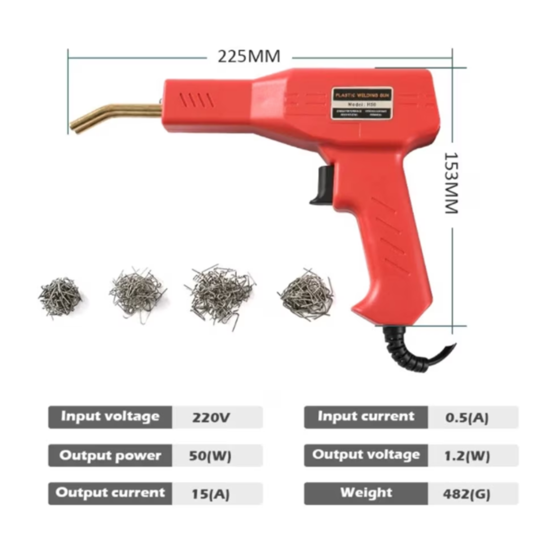 Aparat de sudura in plastic, kit pentru repararea fisurilor, cu accesorii