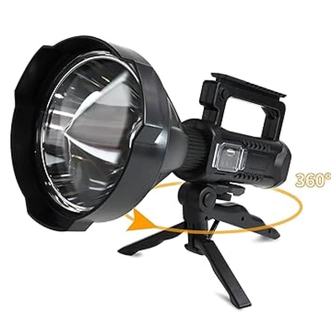 Lanterna LED, reincarcabila, functie Powerbank, 4 moduri iluminare, trepied inclus