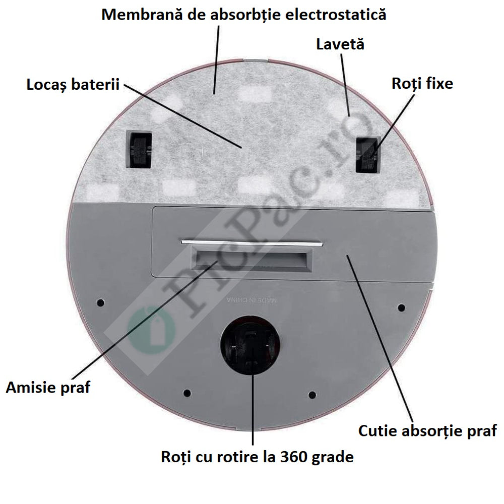 Lichidare de stoc. Aspirator robot inteligent pentru orice suprafata, cu acumulator
