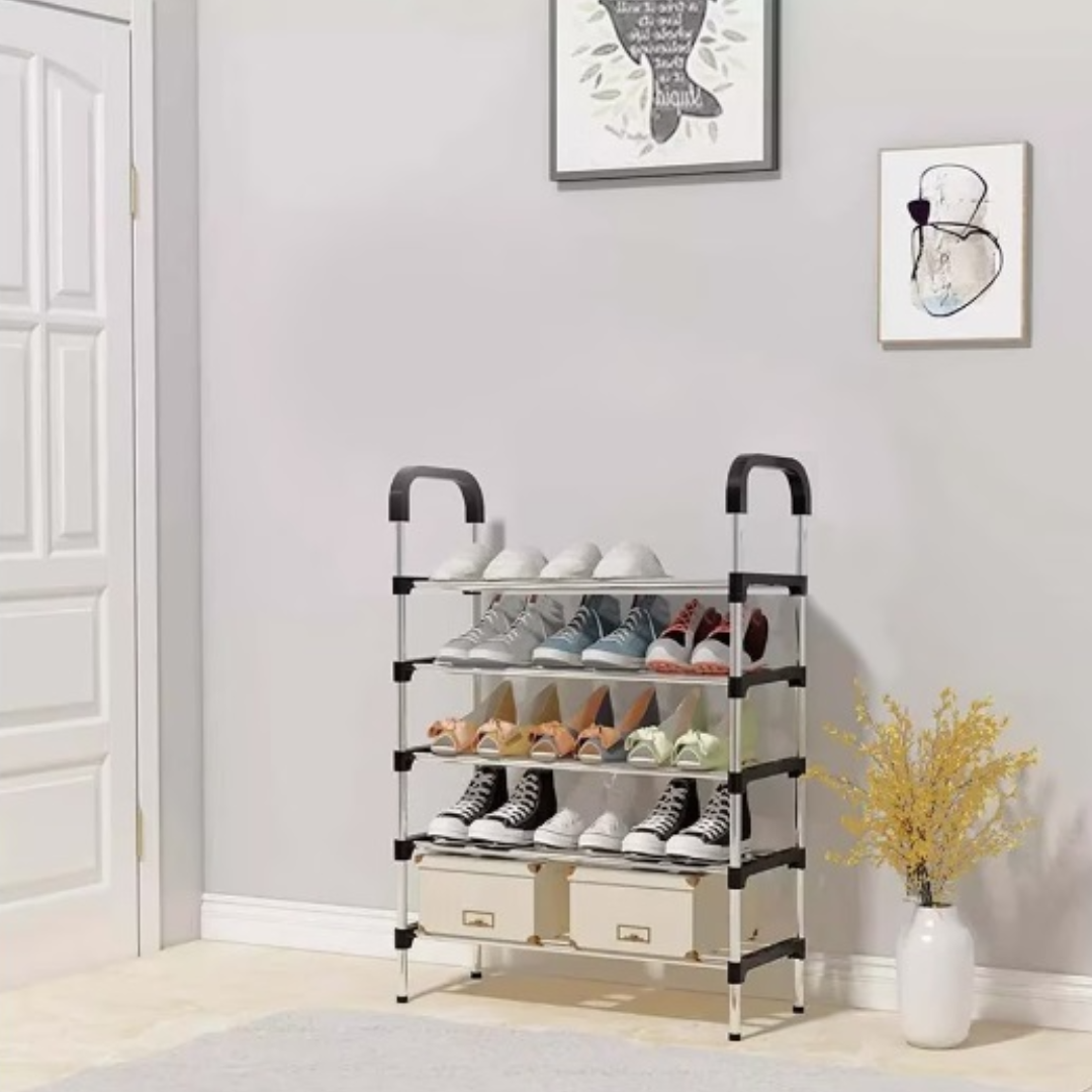 Suport pentru pantofi, din inox, 5 rafturi