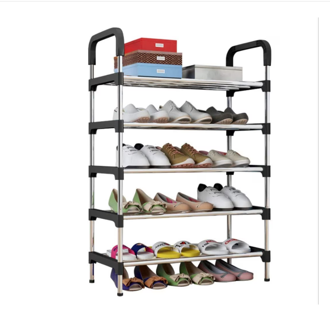 Suport pentru pantofi, din inox, 5 rafturi